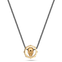 Police Vertex Necklace IPG Skull 70cm Gris