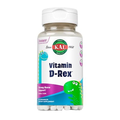 KAL Rex Vitamin D3 400Ui 90 Comprimés à Mâcher Goût Chewing-gum, Complément Alimentaire KAL Rex Vitamin D3 400Ui 90 Comprimés à Mâcher Goût Chewing-gum, Complément Alimentaire