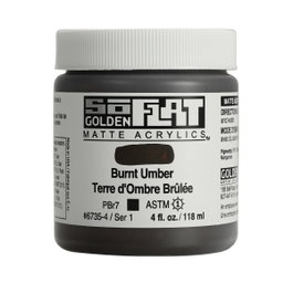 Golden SoFlat Peinture Acrylique Terre d'Ombre Brûlée 118ml