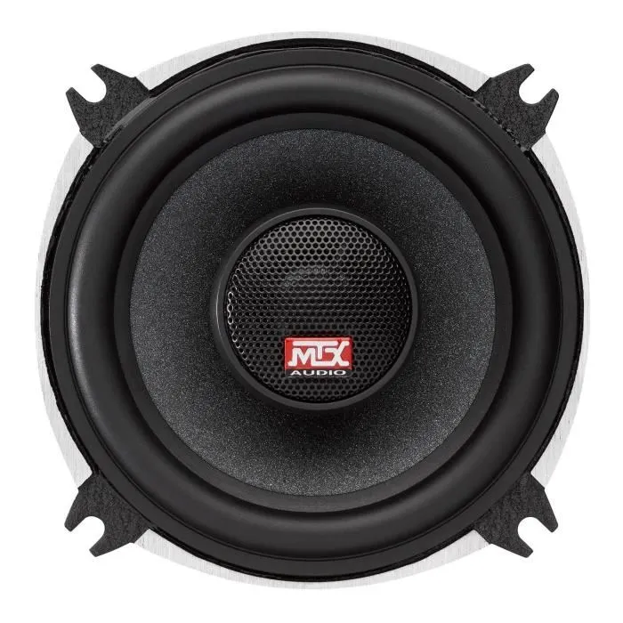 MTX AUDIO Haut-parleurs coaxiaux 2 voies 10 cm 4 ohms 70W RMS, châssis aluminium, bobine 25mm TIL, tweeter à dôme soie néodyme 22mm MTX AUDIO Haut-parleurs coaxiaux 2 voies 10 cm 4 ohms 70W RMS, châssis aluminium, bobine 25mm TIL, tweeter à dôme soie néodyme 22mm