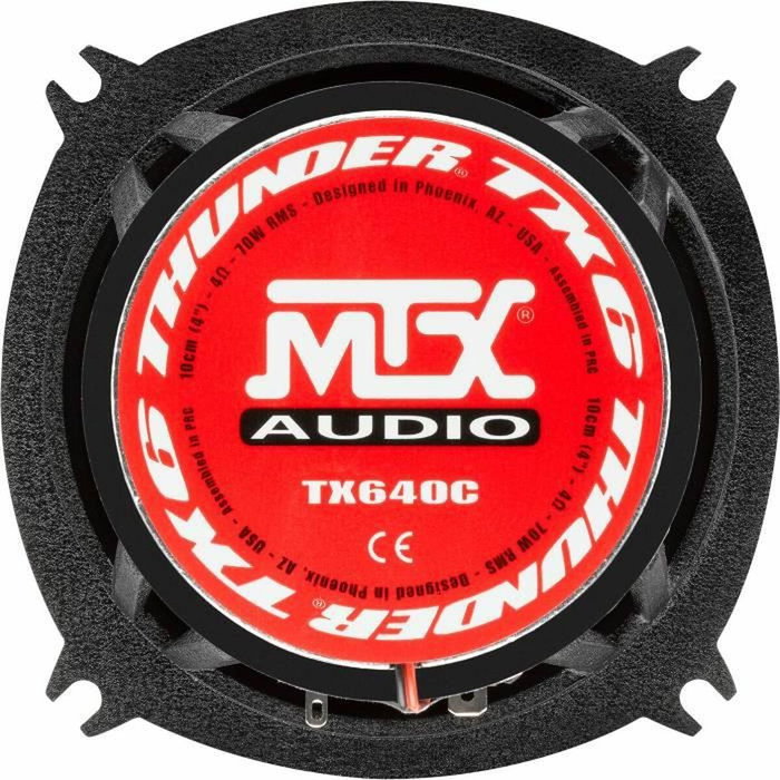 Mtx Audio TX640C Haut-parleurs coaxiaux 2 voies 10cm 4Ω 70W RMS Mtx Audio TX640C Haut-parleurs coaxiaux 2 voies 10cm 4Ω 70W RMS