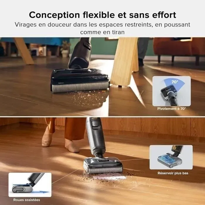 Roborock Aspirateur Laveur F25 - Aspiration 20 000 Pa, Réservoir 870 ml, Lavage, Séchage Rapide à 90 °C et Auto-Nettoyage Haute Température Roborock Aspirateur Laveur F25 - Aspiration 20 000 Pa, Réservoir 870 ml, Lavage, Séchage Rapide à 90 °C et Auto-Nettoyage Haute Température