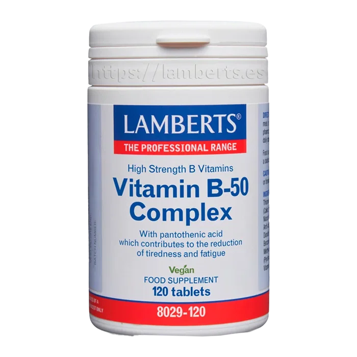 Lamberts Complejo B-50 120 comprimés - Complément alimentaire vitamines B Lamberts Complejo B-50 120 comprimés - Complément alimentaire vitamines B