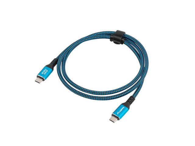 Lanberg Câble USB Type-C 4.0 40 Gb/s 240W 150 cm Textile pour Moniteur 8K Portable