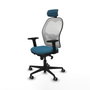 Piqueras y Crespo Chaise de Bureau 2D036G2 Blanc Vert pétrole