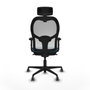 Piqueras y Crespo Chaise de Bureau 2D036G2 Blanc Vert pétrole