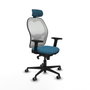 Piqueras y Crespo Chaise de Bureau 2D036G2 Blanc Vert pétrole