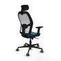 Piqueras y Crespo Chaise de Bureau 2D036G2 Blanc Vert pétrole