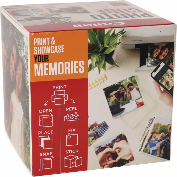 Canon Pack Créatif Photo Cube et Cadre XLBoom avec Papier PP-201 13x13 cm (40 feuilles)