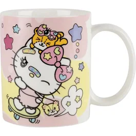 Konix Tasse en céramique Hello Kitty 320 ml - Motif skateboard - Mug officiel