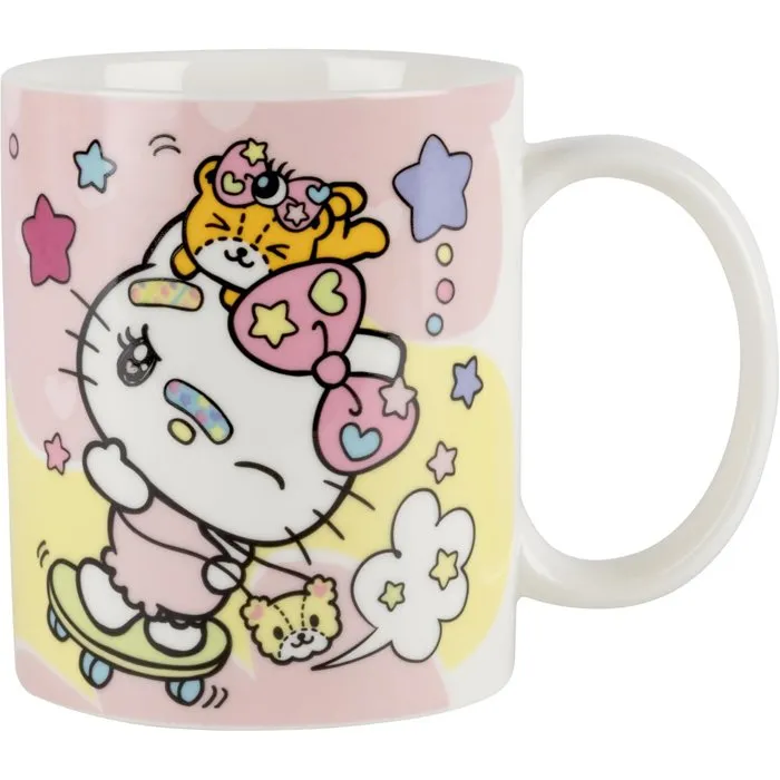Konix Tasse en céramique Hello Kitty 320 ml - Motif skateboard - Mug officiel Konix Tasse en céramique Hello Kitty 320 ml - Motif skateboard - Mug officiel