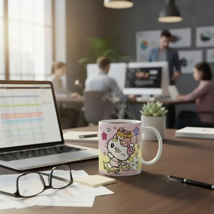 Konix Tasse en céramique Hello Kitty 320 ml - Motif skateboard - Mug officiel Konix Tasse en céramique Hello Kitty 320 ml - Motif skateboard - Mug officiel
