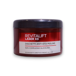 L'Oreal Paris Revitalift Laser X3 Disques peel-off anti-âge à l'acide glycolique, 30 pcs