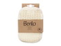Berilo Manopla Fina Normale Tressée Naturelle 11x16x1 cm Sisal Mousse Polyester Nylon Blanc Beige (Set de 24)