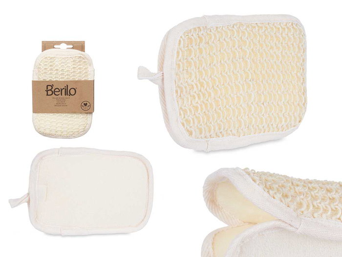 Berilo Manopla Fina Normale Tressée Naturelle 11x16x1 cm Sisal Mousse Polyester Nylon Blanc Beige (Set de 24) Berilo Manopla Fina Normale Tressée Naturelle 11x16x1 cm Sisal Mousse Polyester Nylon Blanc Beige (Set de 24)