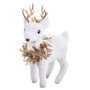 BigBuy Home Décoration de Noël Cerf Blanc et Or
