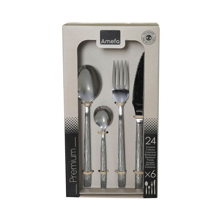 Amefa Set 24 Couverts Caligraphy Acier Inoxydable 18-0-4 mm