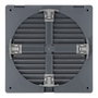 Edm Rejilla de ventilation carrée encastrable ajustable ø 80-150 avec moustiquaire 170x170x11.5mm ABS gris