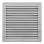 Edm Grille de ventilation carrée encastrable ajustable avec moustiquaire grise