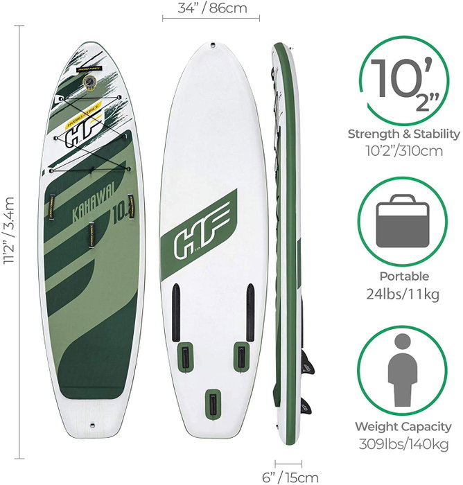 Bestway Hydro-Force Kahawai 310 x 86 cm Stand Up Paddle Gonflable avec Pompe et Pagaie Bestway Hydro-Force Kahawai 310 x 86 cm Stand Up Paddle Gonflable avec Pompe et Pagaie