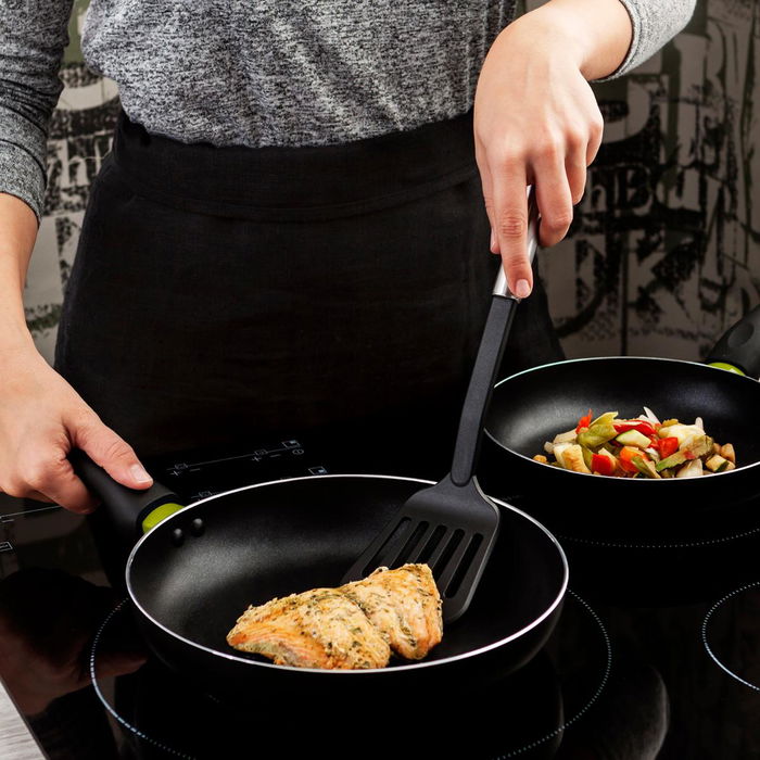 Espátula Perforada Acero Inoxidable Habitat Quid 36x7x6 cm (12 Unidades)