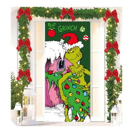 Cerdá Décoration de porte The Grinch 90 x 200 cm, Vert