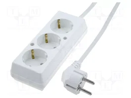 JONEX Rallonge réseau H05VV-F 3G1,5mm² 1,5m blanc