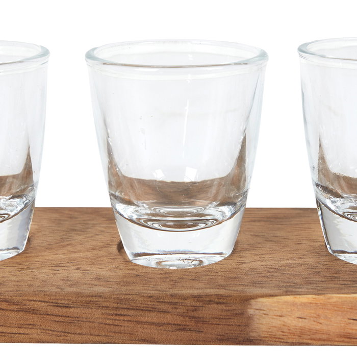 Cook Concept Ensemble de 6 verres à shot avec planche en acacia Cook Concept Ensemble de 6 verres à shot avec planche en acacia
