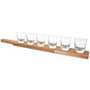 Cook Concept Ensemble de 6 verres à shot avec planche en acacia