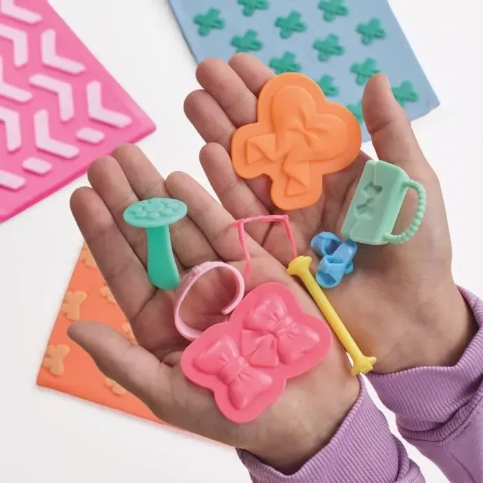 Play-Doh Recharge Barbie Perles et Noeuds, Pâte à Modeler Multicolore pour Coffret
