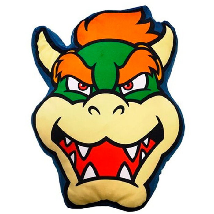 NINTENDO - Coussin 3D Bowser Super Mario Bros - Coussin décoratif en microfibre - 40 x 40 cm NINTENDO - Coussin 3D Bowser Super Mario Bros - Coussin décoratif en microfibre - 40 x 40 cm