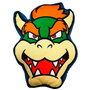 NINTENDO - Coussin 3D Bowser Super Mario Bros - Coussin décoratif en microfibre - 40 x 40 cm
