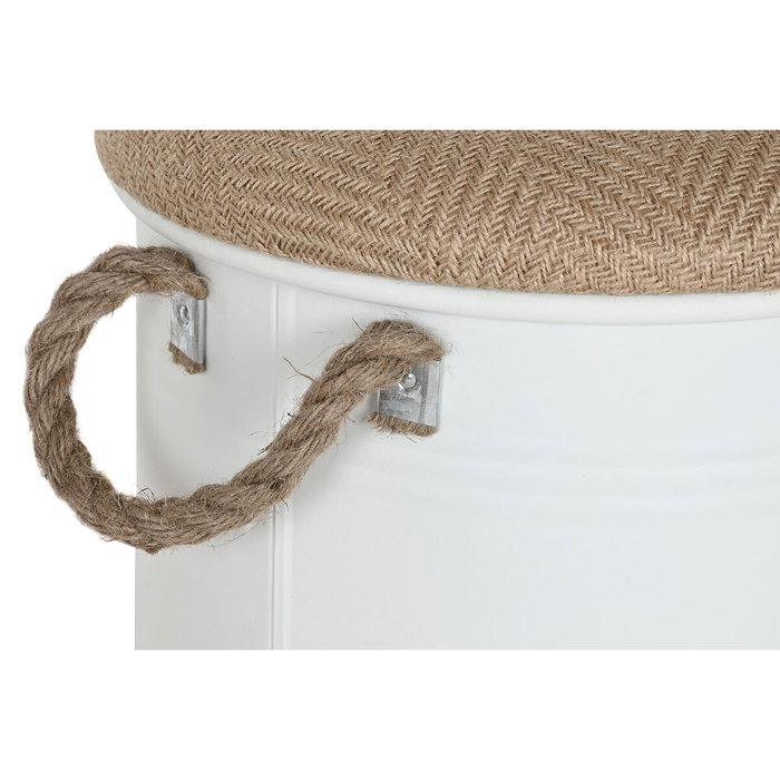 Boîte Décorative Home ESPRIT Blanc Polyuréthane Métal Fibre Urbaine (3 Pièces)