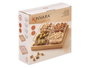 Kinvara Bandeja en bambou avec 4 bols en verre 21 x 21 x 6 cm (Set de 12)