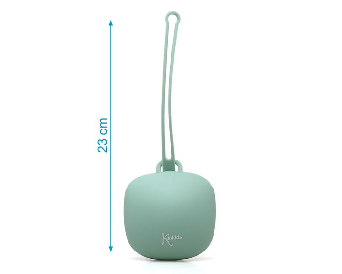 KioKids Porte-tétine en Silicone, Sage, pour bébé dès la naissance, lavable au lave-vaisselle et stérilisable, 1 pièce