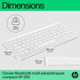 HP Clavier Bluetooth multi-périphériques compact HP 350 Blanc