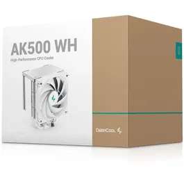 Deepcool AK500 - Ventirad CPU blanc avec ventilateur 120 mm pour Intel LGA1700/1200/115x et AMD AM5/AM4 - Refroidissement processeur