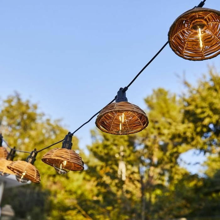 Lumisky Guirlande lumineuse Cottage 5,70 m - 10 globes transparents - LED blanc chaud - Beige