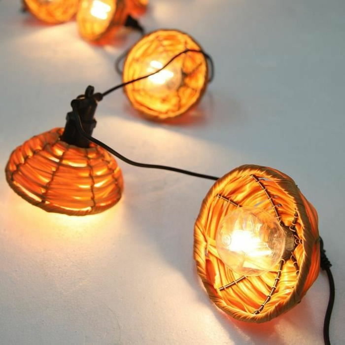 Lumisky Guirlande lumineuse Cottage 5,70 m - 10 globes transparents - LED blanc chaud - Beige