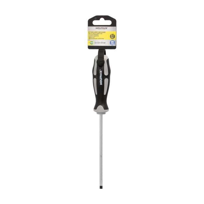 WOLFPACK LINEA PROFESIONAL Tournevis plat évasé Acier S2 1,0 x Ø 5,0 x 125 mm WOLFPACK LINEA PROFESIONAL Tournevis plat évasé Acier S2 1,0 x Ø 5,0 x 125 mm