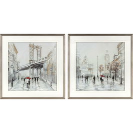 Toile DKD Home Decor polystyrène Toile 60 x 3 x 60 cm 63 x 3 x 63 cm