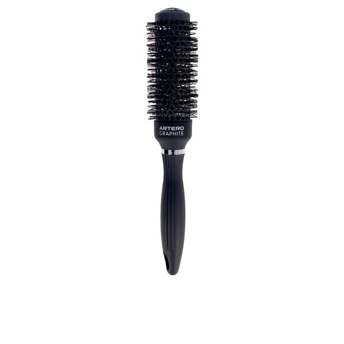 Artero - Brosse à cheveux professionnelle en graphite de 33 mm - Anti-statique, antibactérienne - Avec perforations pour séchage rapide