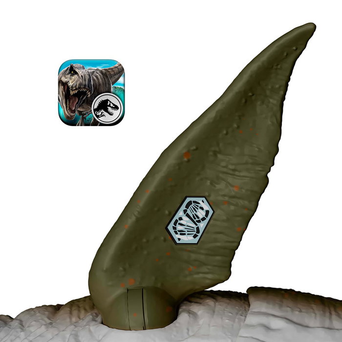 Mattel Dinosaurio Mosasaurus Mordedor Jurassic World - Figurine articulée à mâchoire et fonction crachat avec figurine Dilofsaurio, 65 cm