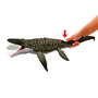 Mattel Dinosaurio Mosasaurus Mordedor Jurassic World - Figurine articulée à mâchoire et fonction crachat avec figurine Dilofsaurio, 65 cm