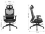 Sandberg ErgoFusion Pro - Fauteuil Gaming Ergonomique avec Réglages Multiples, Dossier en Maille Respirante et Appui-tête Ajustable, Confort Optimal pour Jeu et Travail