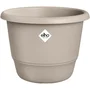 ELHO Amiga Rond 55 - Pot de fleur rond extérieur en plastique recyclé - 55 L - Ø 55 x H 51 cm - Beige