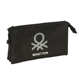 Fourre-tout Benetton Negro Noir 22 x 12 x 3 cm