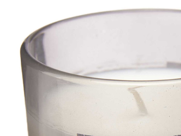 Acorde Vela Vaso en verre, couleur noir, parfum lin, 120 g, dimensions 7x8x7 cm (Set de 12)