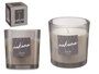 Acorde Vela Vaso en verre, couleur noir, parfum lin, 120 g, dimensions 7x8x7 cm (Set de 12)
