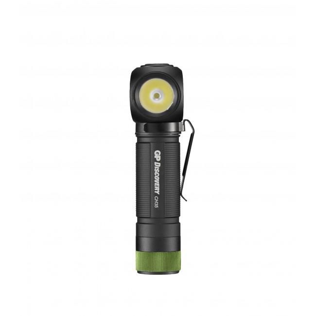 GP CHR35 Lampe frontale et torche rechargeable multiusage 600 lm, aluminium, étanche IPX4, batterie Li-ion 18650, Micro-USB GP CHR35 Lampe frontale et torche rechargeable multiusage 600 lm, aluminium, étanche IPX4, batterie Li-ion 18650, Micro-USB